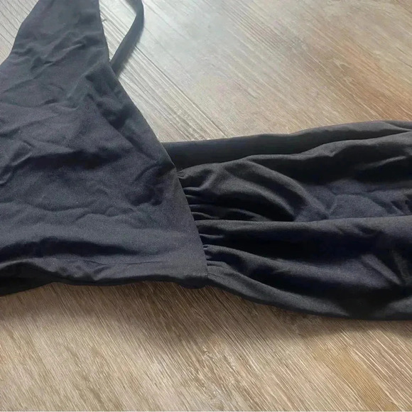 ARO Women's Large Black Keli Swim Bikini Top One Shoulder Asymmetrical Ruched L - Picture 4 of 6